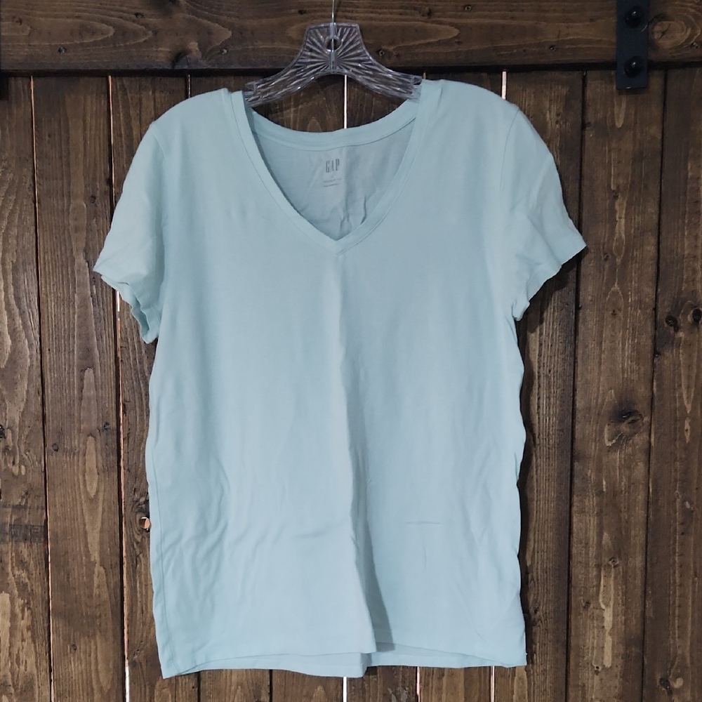 GAP Women's Soft Blue Short Sleeve Tee
